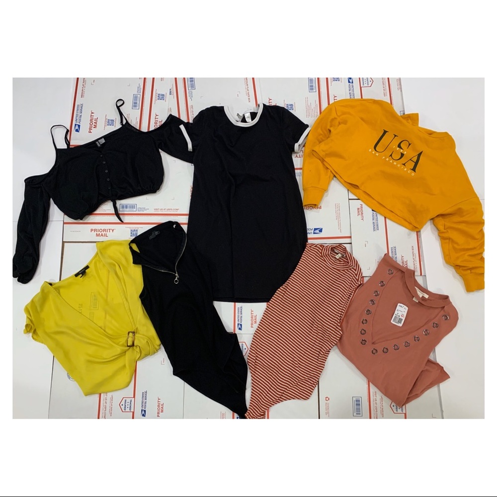 (7 ITEMS) WOMENS TOPS BUNDLE mixed brands SIZE S&M